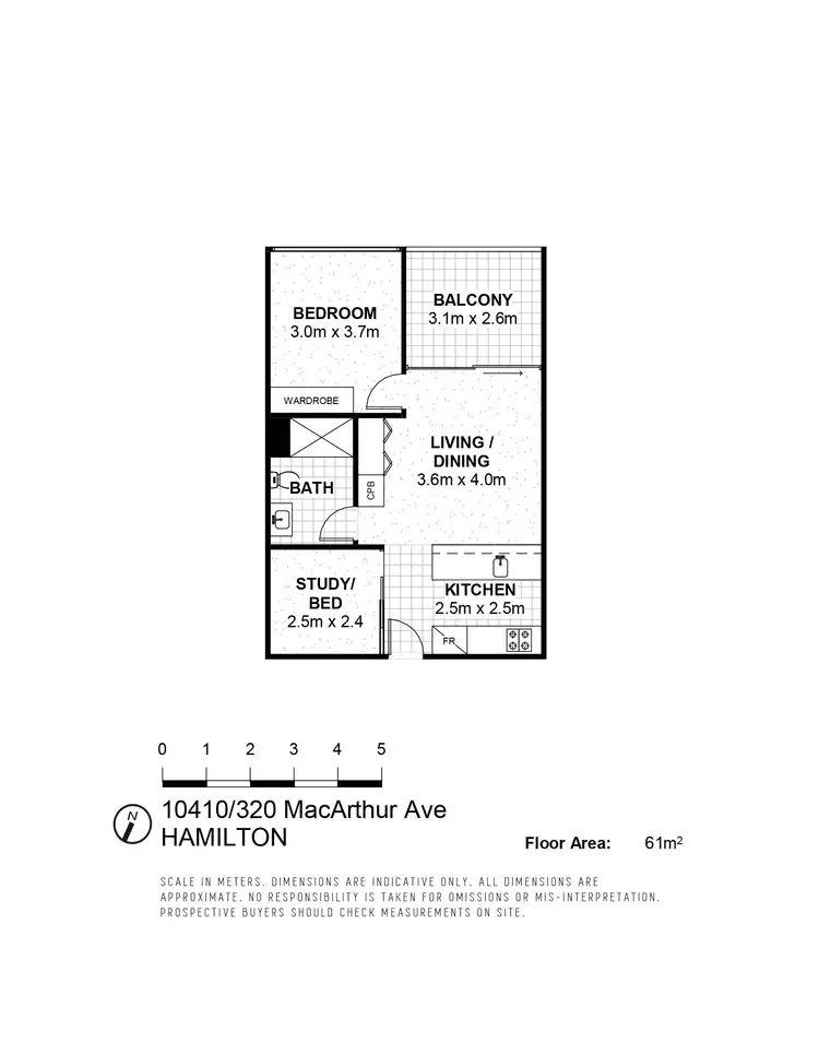 Floorplan of Homely apartment listing, 10410/320 MacArthur Avenue, Hamilton QLD 4007
