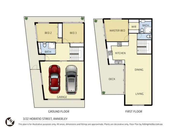 Floorplan of Homely townhouse listing, 3/22 Horatio Street, Annerley QLD 4103