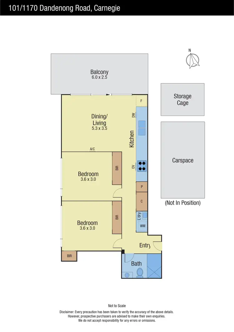 Floorplan of Homely apartment listing, 101/1170 Dandenong Road, Carnegie VIC 3163