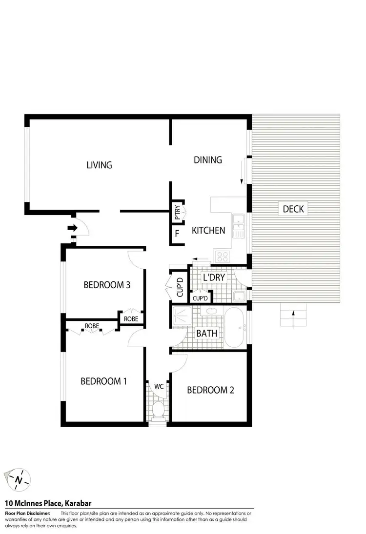 Floorplan of Homely house listing, 10 McInnes Place, Karabar NSW 2620
