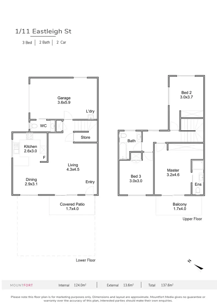 Floorplan of Homely townhouse listing, Unit 1/11 Eastleigh Street, Chermside QLD 4032