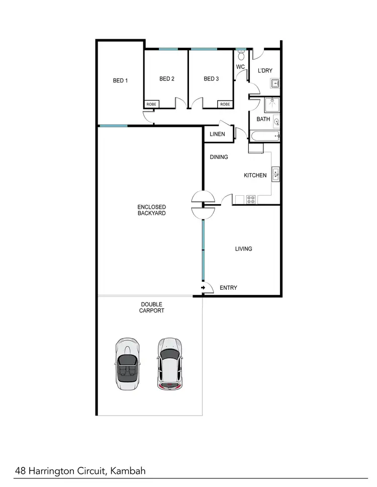 Floorplan of Homely house listing, 48 Harrington Circuit, Kambah ACT 2902