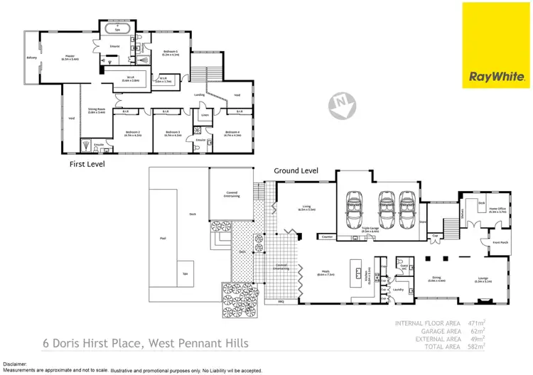 Floorplan of Homely house listing, 6 Doris Hirst Place, West Pennant Hills NSW 2125