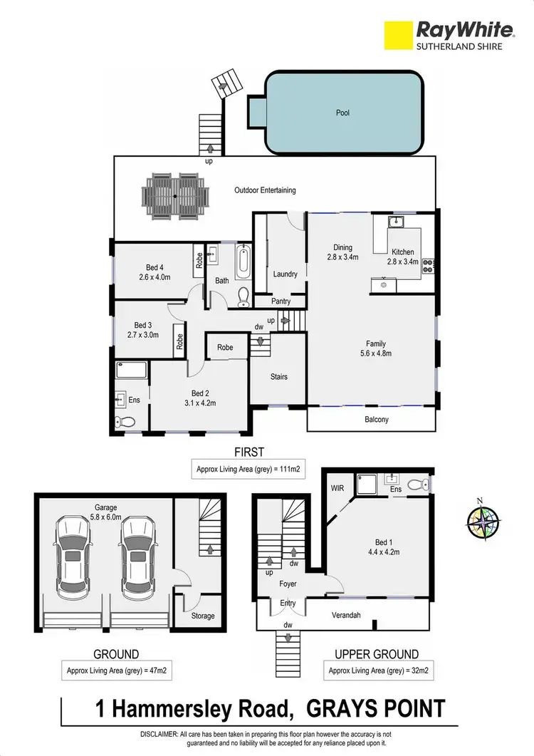 Floorplan of Homely house listing, 1 Hammersley Road, Grays Point NSW 2232