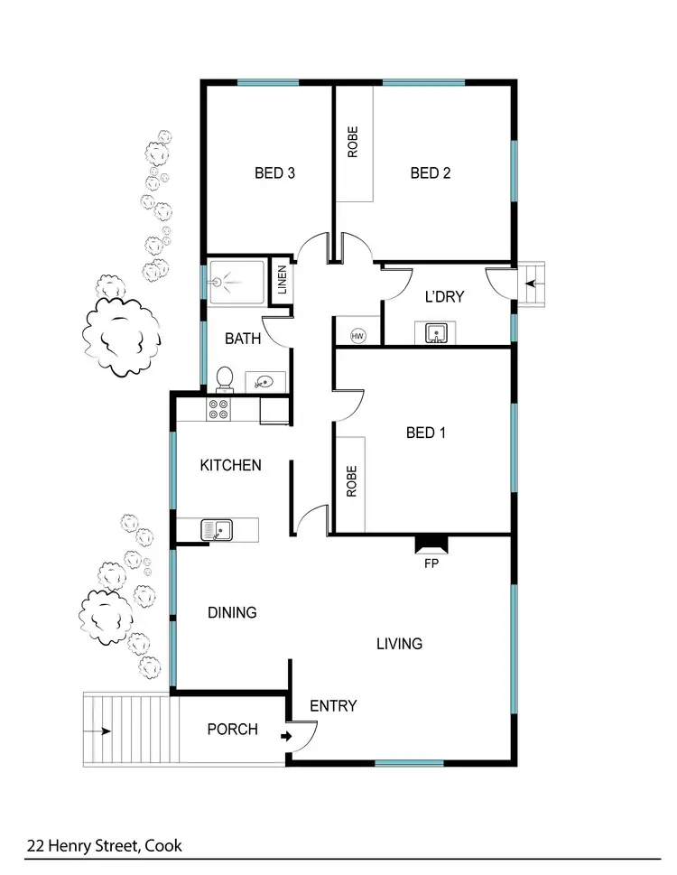 Floorplan of Homely house listing, 22 Henry Street, Cook ACT 2614