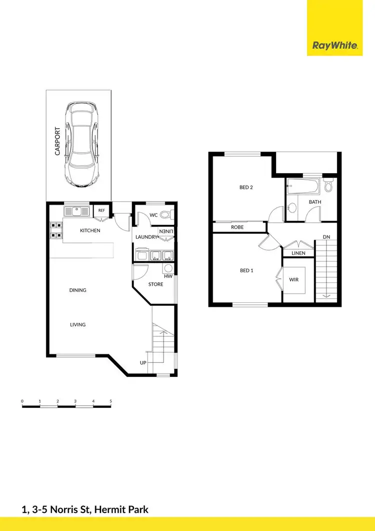Floorplan of Homely unit listing, 1/3-5 Norris Street, Hermit Park QLD 4812