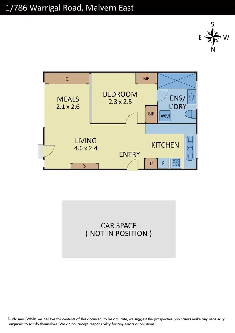 Floorplan of Homely apartment listing, 1/786 Warrigal Road, Malvern East VIC 3145