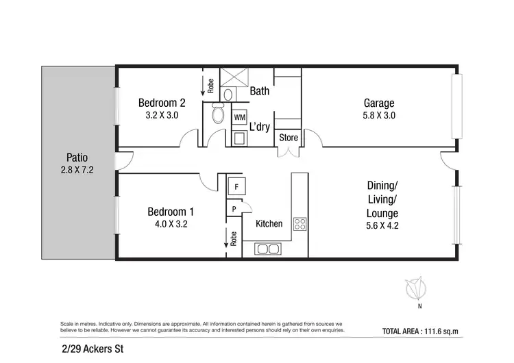 Floorplan of Homely unit listing, 2/29-31 Ackers Street, Hermit Park QLD 4812