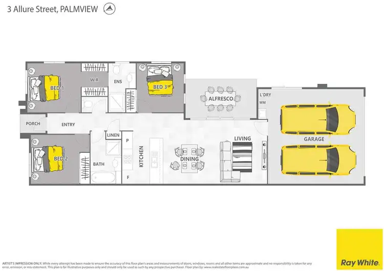 Floorplan of Homely house listing, 3 Allure Street, Palmview QLD 4553