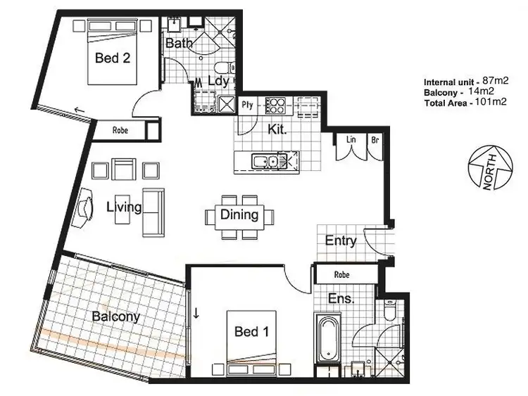 Floorplan of Homely apartment listing, 2109/92 Quay Street, Brisbane City QLD 4000