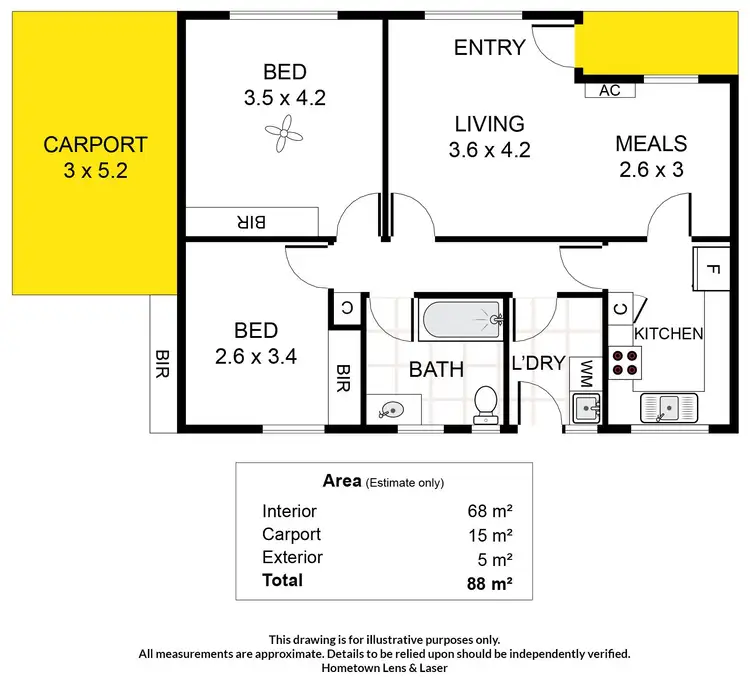 Floorplan of Homely unit listing, 3/33 Donald Street, St Marys SA 5042