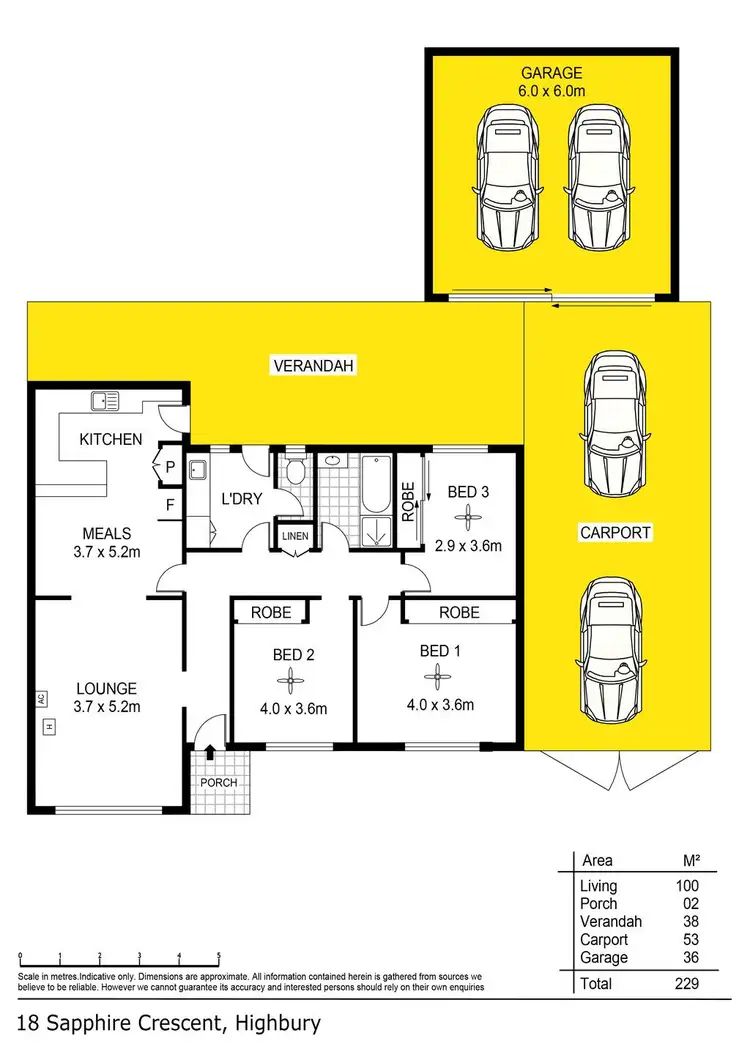 Floorplan of Homely house listing, 18 Sapphire Crescent, Highbury SA 5089