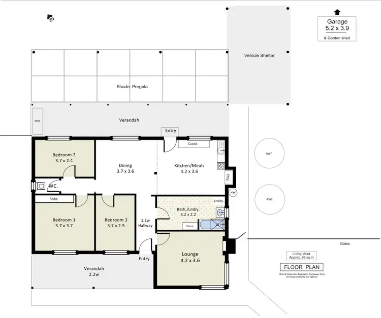 Floorplan of Homely house listing, 202 Tooravale Road, Monash SA 5342