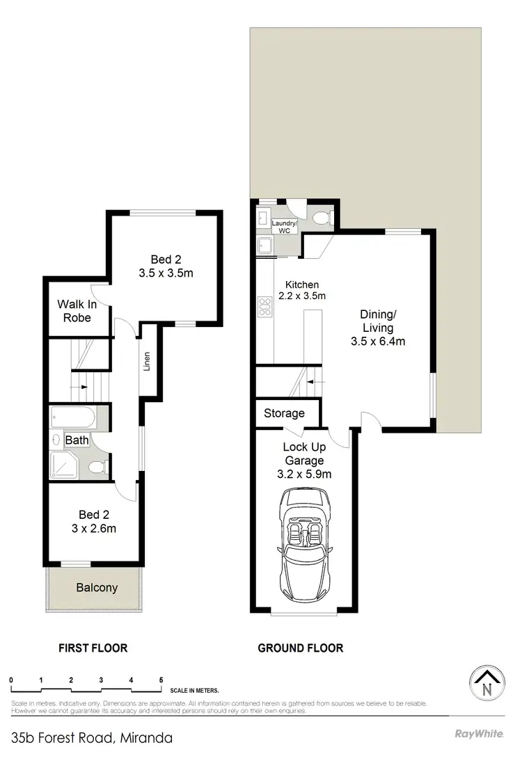 Floorplan of Homely semi-detached listing, 35b Forest Road, Miranda NSW 2228