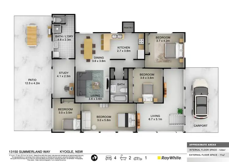 Floorplan of Homely rural property listing, 13150 Summerland Way, Kyogle NSW 2474
