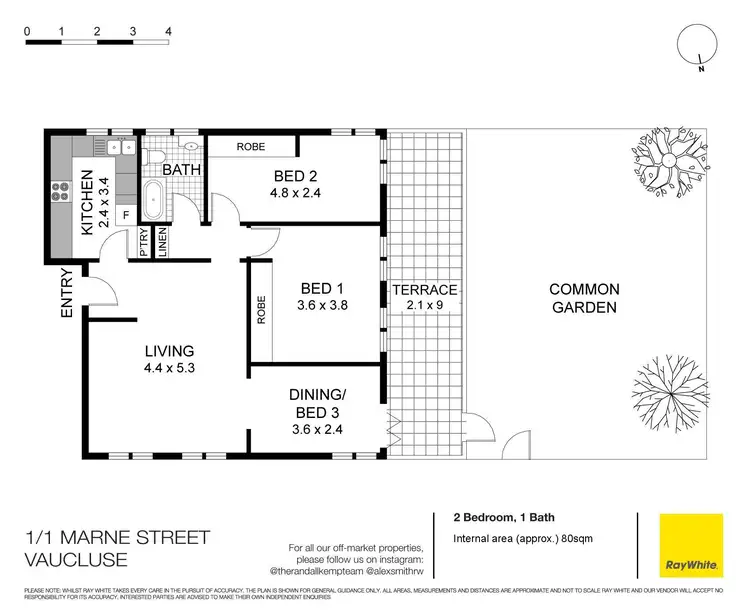 Floorplan of Homely apartment listing, 1/1 Marne Street, Vaucluse NSW 2030