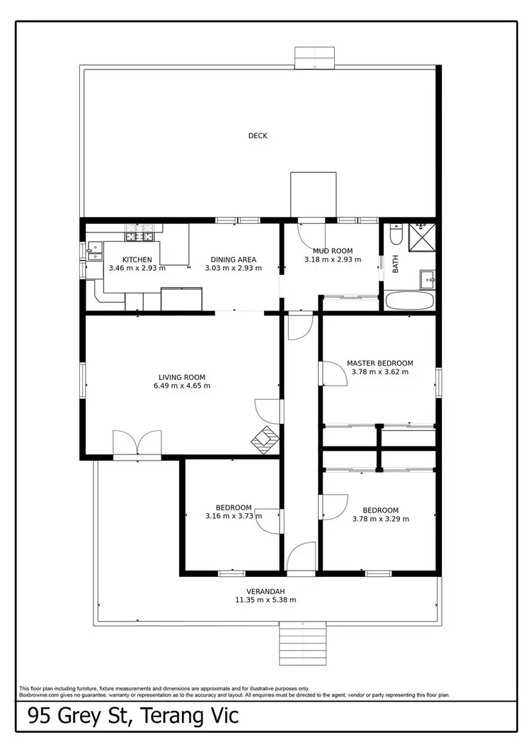Floorplan of Homely house listing, 95 Grey Street, Terang VIC 3264