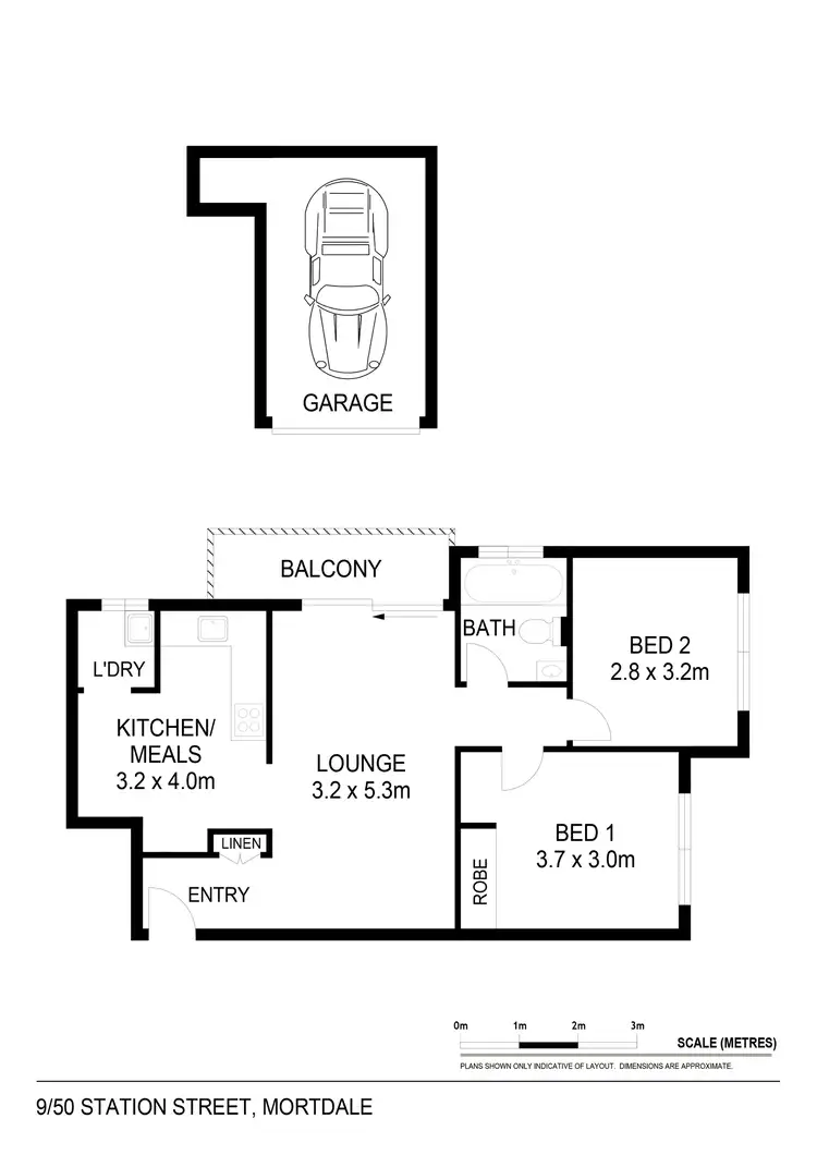 Floorplan of Homely unit listing, 9/48-50 Station Street, Mortdale NSW 2223