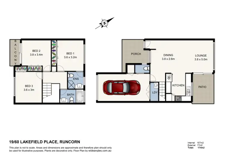 Floorplan of Homely townhouse listing, 19/60 Lakefield Place, Runcorn QLD 4113
