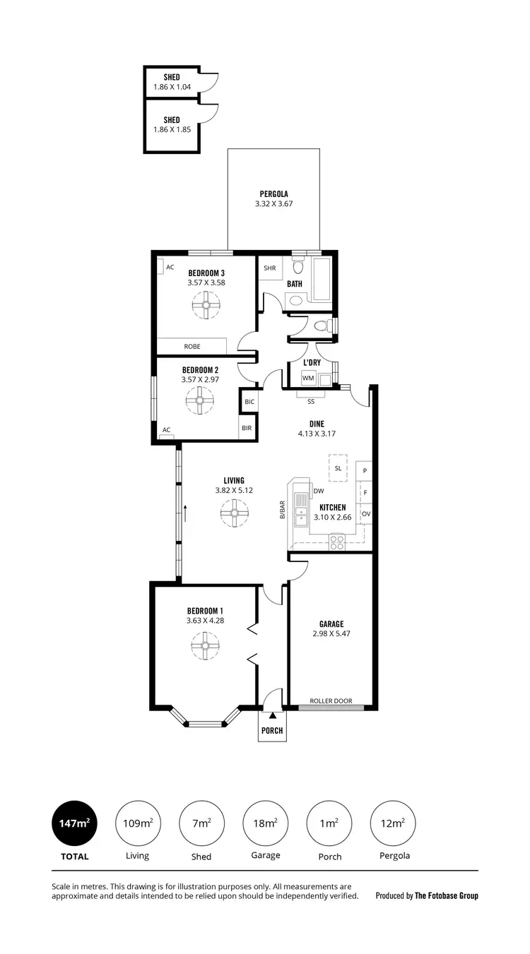 Floorplan of Homely unit listing, 1/49 Graves Street, Newton SA 5074