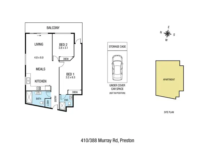 Floorplan of Homely apartment listing, 410/388 Murray Road, Preston VIC 3072