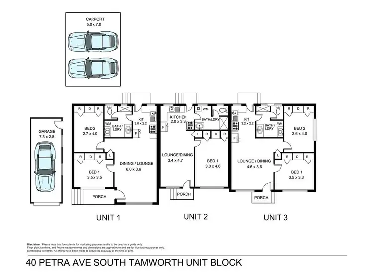 Floorplan of Homely block of units listing, 40 Petra Avenue, Tamworth NSW 2340