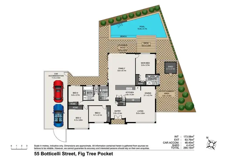 Floorplan of Homely house listing, 55 Botticelli Street, Fig Tree Pocket QLD 4069