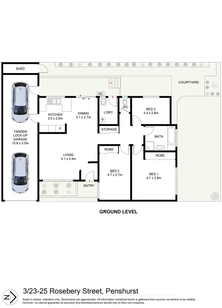 Floorplan of Homely villa listing, 3/23-25 Rosebery Street, Penshurst NSW 2222