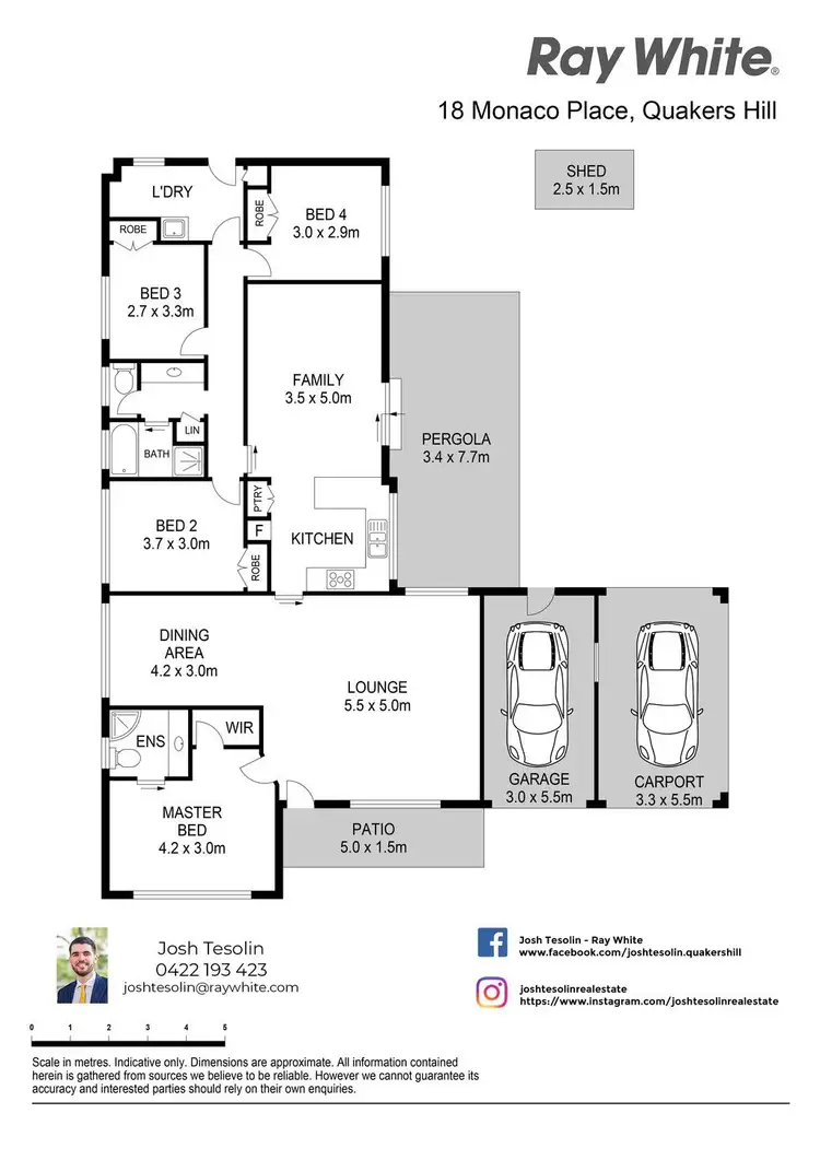 Floorplan of Homely house listing, 18 Monaco Place, Quakers Hill NSW 2763