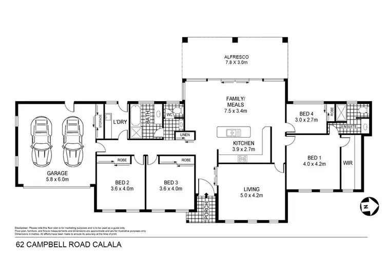 Floorplan of Homely house listing, 62 Campbell Road, Tamworth NSW 2340
