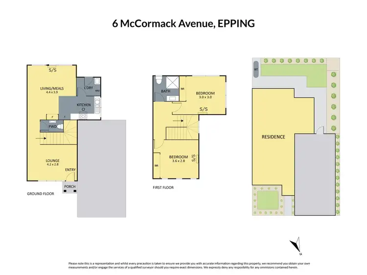 Floorplan of Homely townhouse listing, 6 McCormack Avenue, Epping VIC 3076