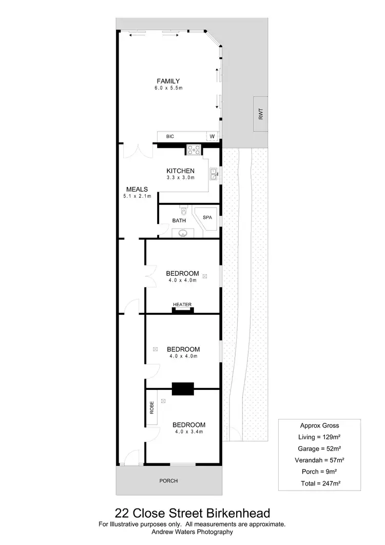 Floorplan of Homely house listing, 22 Close Street, Birkenhead SA 5015