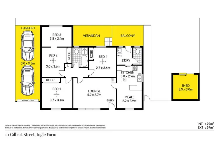 Floorplan of Homely house listing, 20 Gilbert Street, Ingle Farm SA 5098