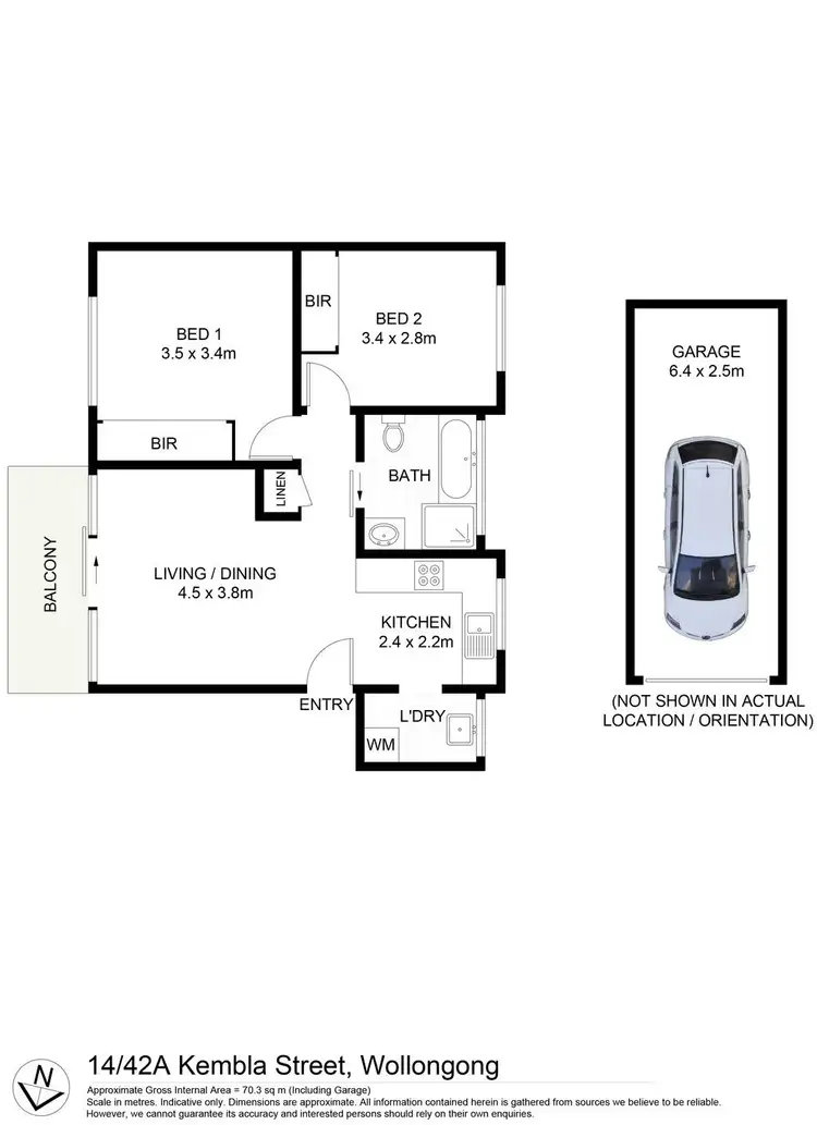 Floorplan of Homely unit listing, 14/42A Kembla Street, Wollongong NSW 2500