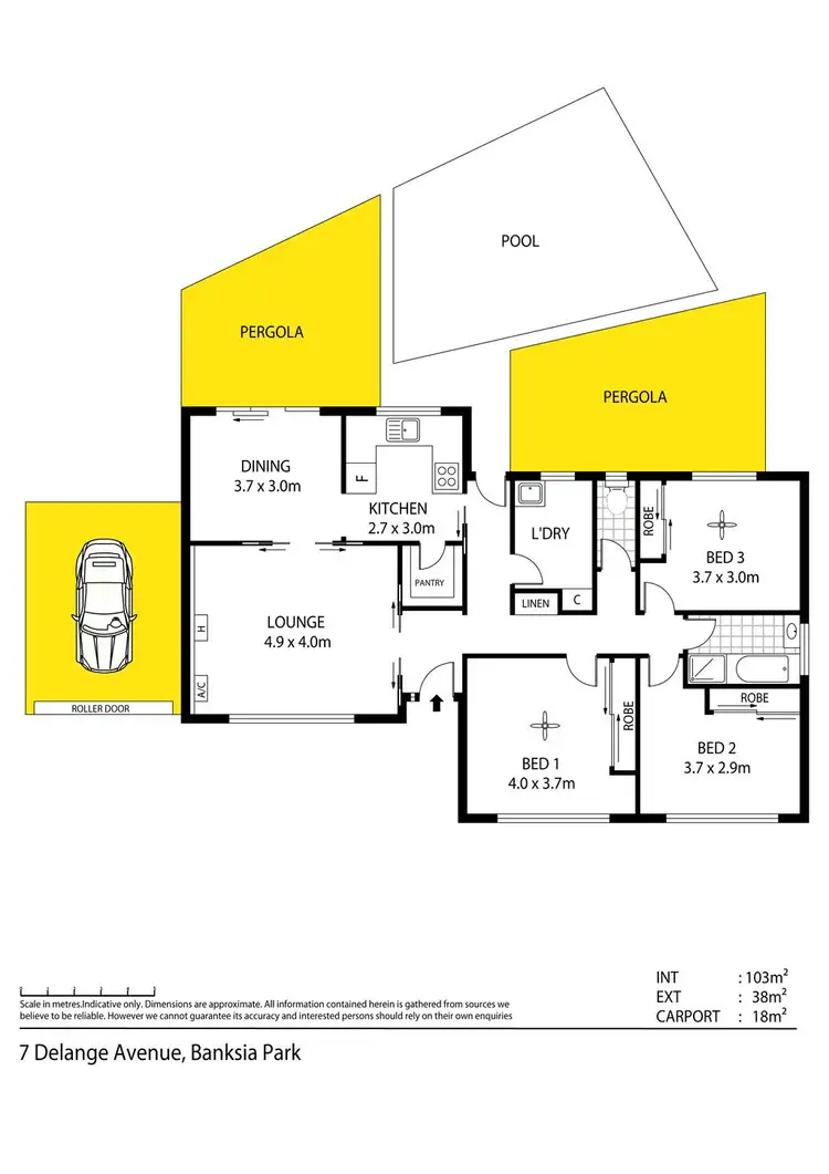 Floorplan of Homely house listing, 7 Delange Avenue, Banksia Park SA 5091
