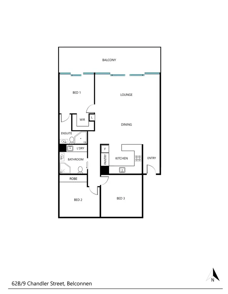 Floorplan of Homely apartment listing, 62B/9 Chandler Street, Belconnen ACT 2617