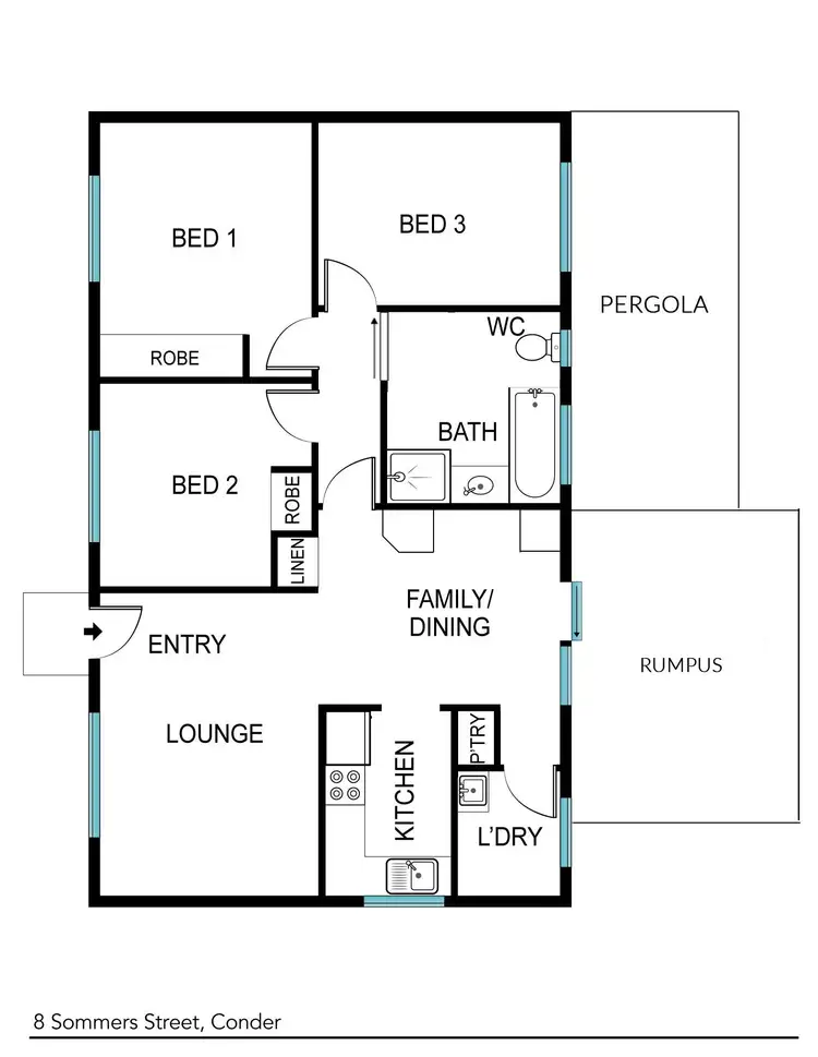 Floorplan of Homely house listing, 8 Sommers Street, Conder ACT 2906