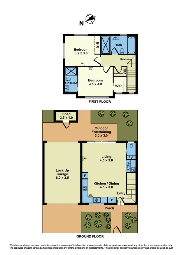 Floorplan of Homely townhouse listing, 1B Loch Street, Yarraville VIC 3013