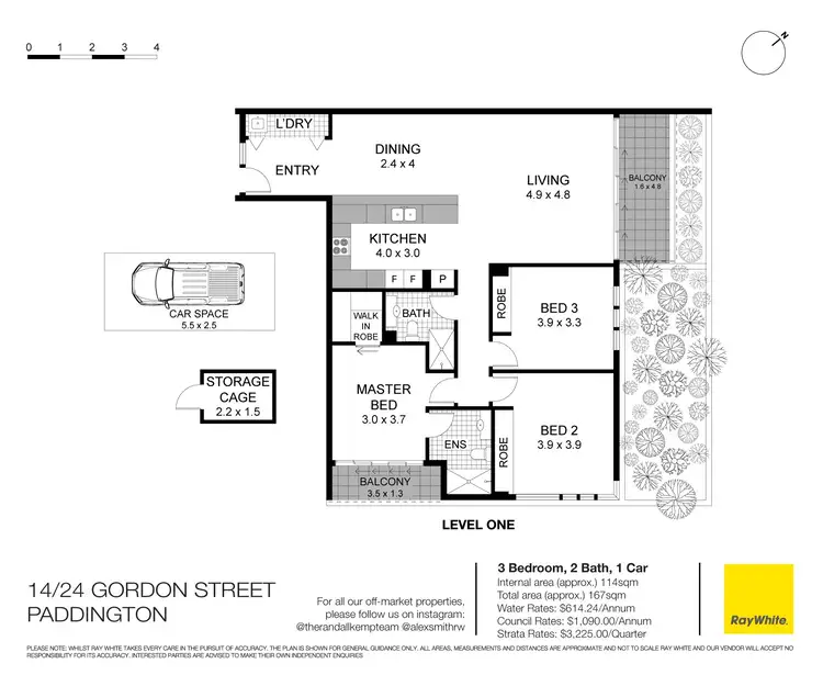 Floorplan of Homely apartment listing, 14/24 Gordon Street, Paddington NSW 2021