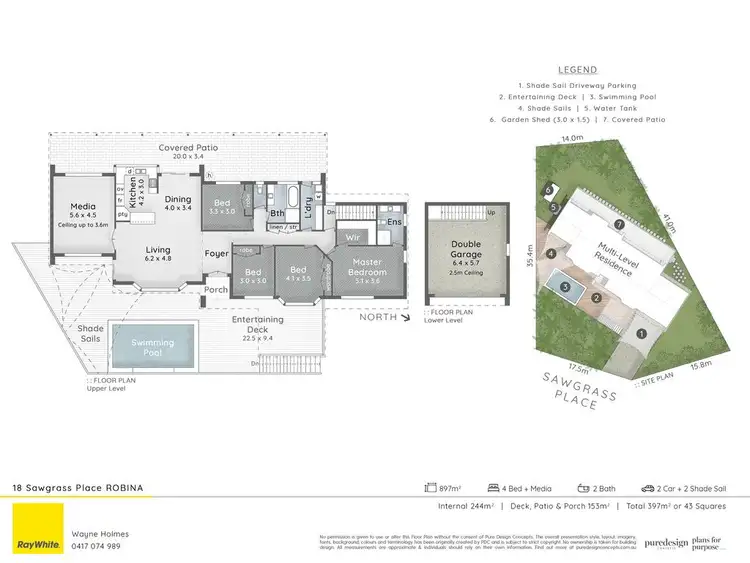 Floorplan of Homely house listing, 18 Sawgrass Place, Robina QLD 4226