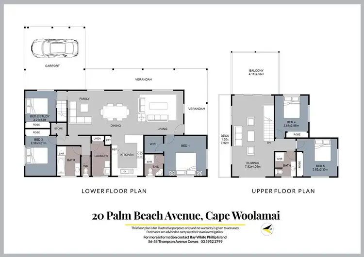 Floorplan of Homely house listing, 20 Palm Beach Avenue, Cape Woolamai VIC 3925