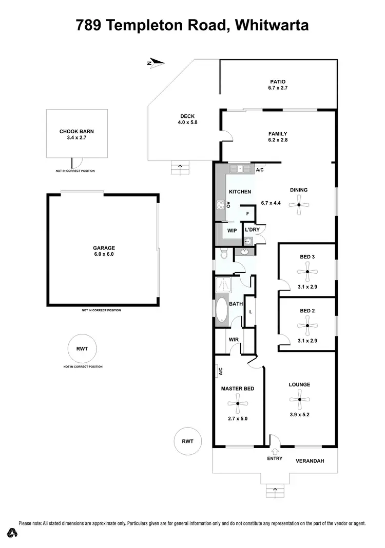 Floorplan of Homely house listing, 789 Templeton Road, Whitwarta SA 5461