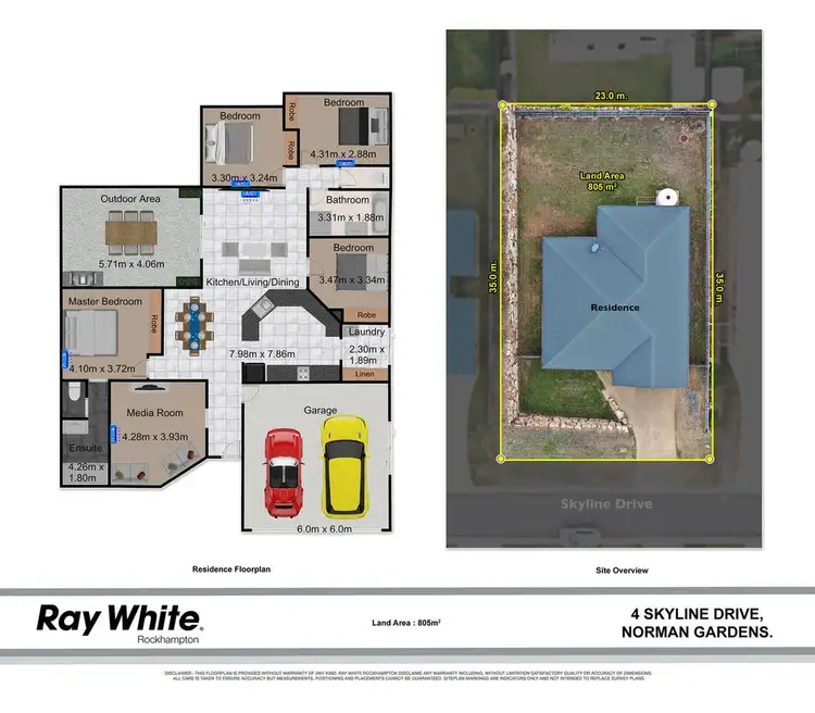Floorplan of Homely house listing, 4 Skyline Drive, Norman Gardens QLD 4701
