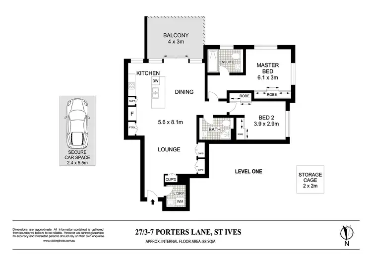 Floorplan of Homely apartment listing, 27/3 Porters Lane, St Ives NSW 2075