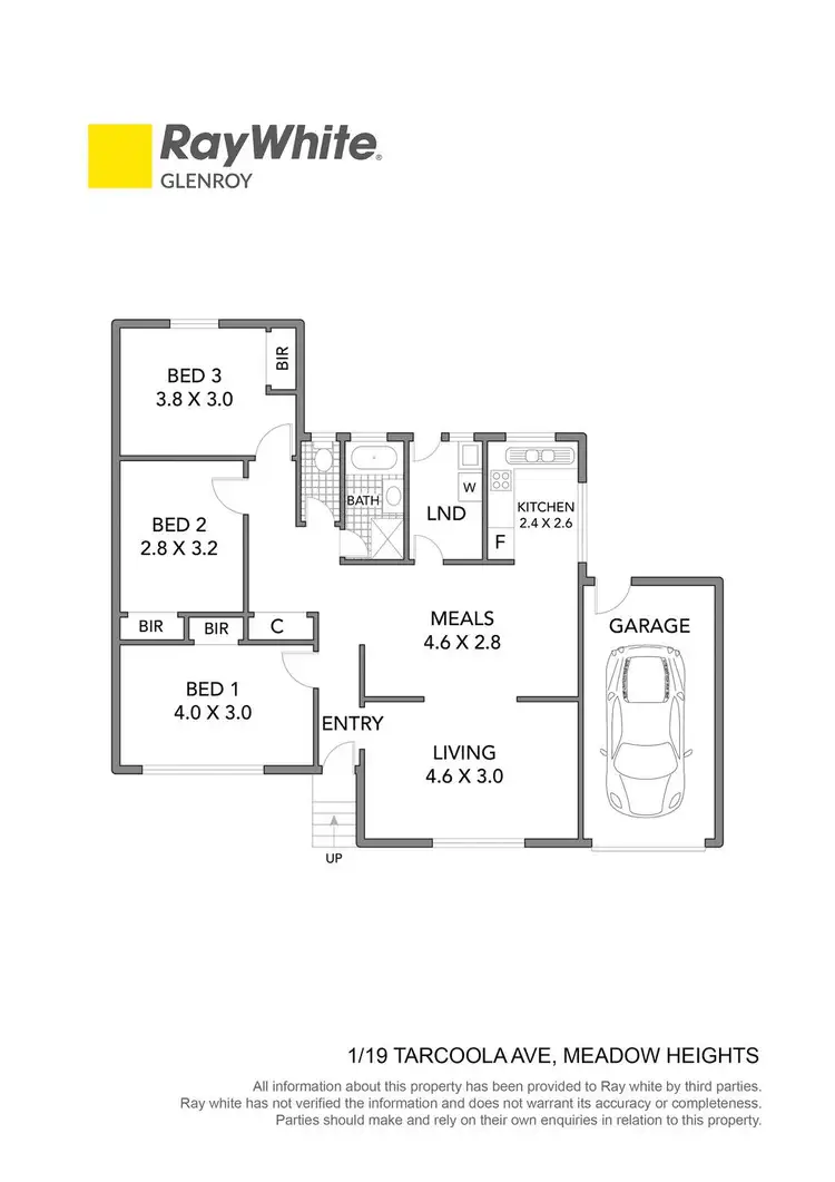 Floorplan of Homely unit listing, 1/19 Tarcoola Avenue, Meadow Heights VIC 3048