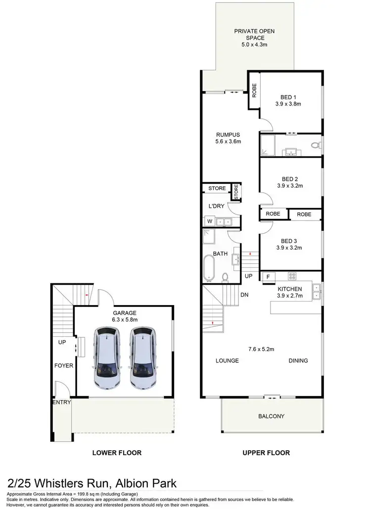 Floorplan of Homely semi-detached listing, 25 Whistlers Run, Albion Park NSW 2527