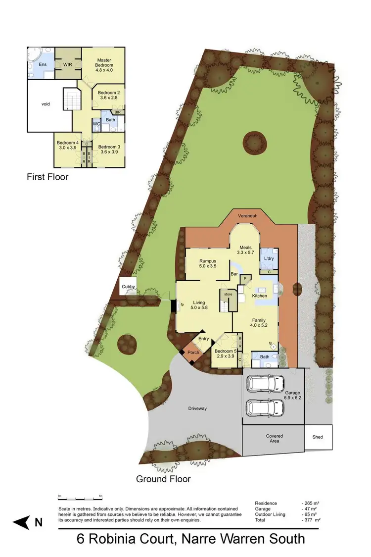 Floorplan of Homely house listing, 6 Robinia Court, Narre Warren South VIC 3805