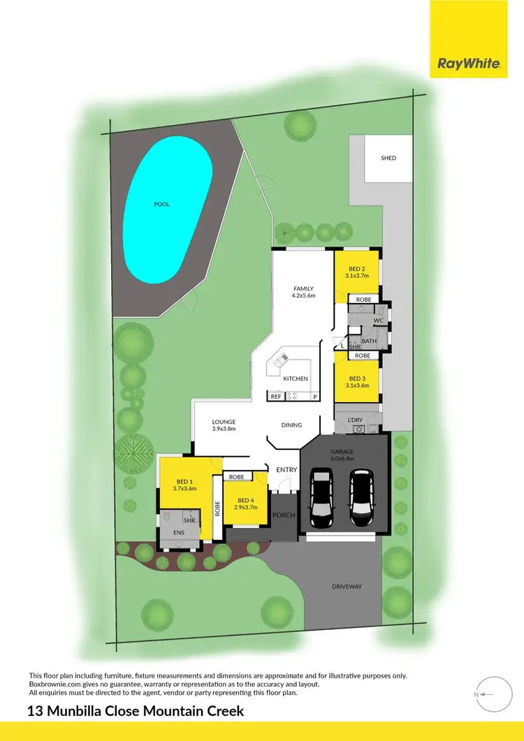 Floorplan of Homely house listing, 13 Munbilla Close, Mountain Creek QLD 4557