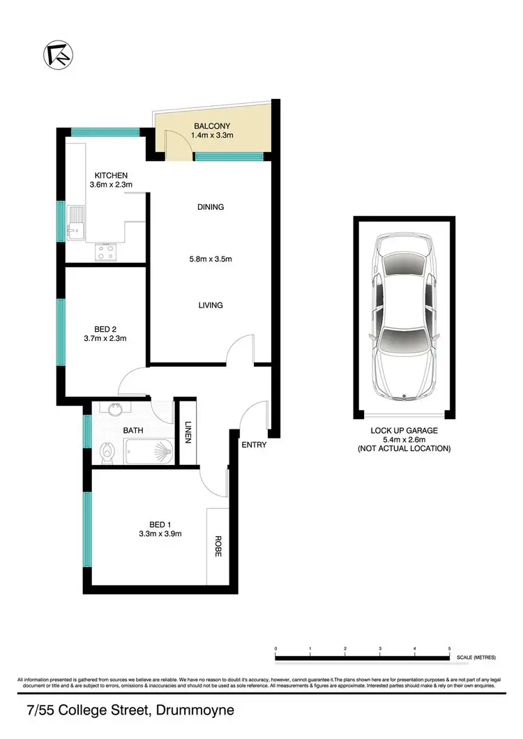Floorplan of Homely apartment listing, 7/55 College Street, Drummoyne NSW 2047