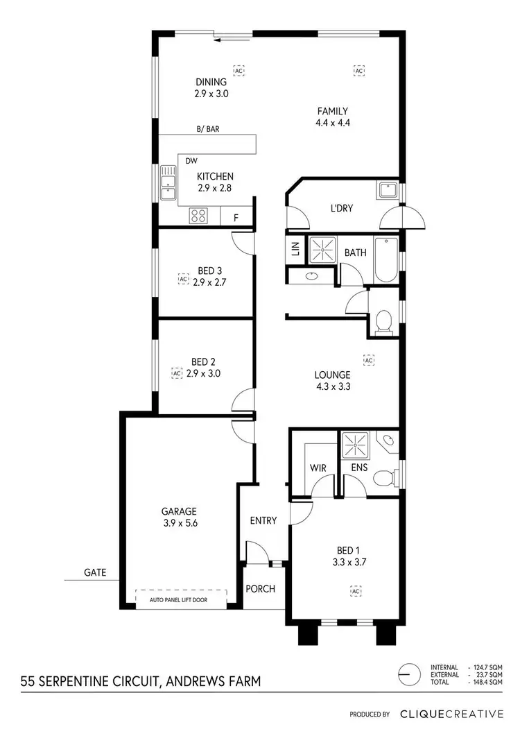 Floorplan of Homely house listing, 55 Serpentine Circuit, Andrews Farm SA 5114